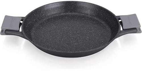 ROYALTY LINE, Paellapfanne aus Druckguss-Aluminium 40 cm, marmorierte Greblon-Antihaftbeschichtung, kompatibel mit allen Herdarten, mit 2 Silikongriffen, marmorierte Farbe