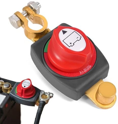 Desconectador de Bateria, Interruptor de Batería ON-OFF, 12V Corta Corriente Bateria, Aislador de Batería Interruptor de Apagado, Desconectador de Bateria Coche, para Vehículo Barco camper