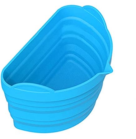 Silicone Slow Cooker Liner, Reusable Divider Fits 6‑8 Quarts Kitchen Accessories Grey Oval Crock Pot Liners for Pots Gray (Indigo Blue)