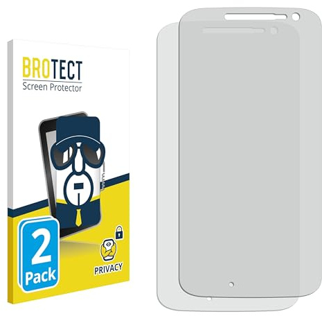 BROTECT Blickschutzfolie für Motorola Moto G4 | 2 Stück Anti-Spy Displayschutz Made in Germany Smartphones und Handys Privacy Screen Protector Blaulichtfilter Klare Folie