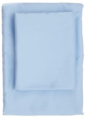 Nuit Des Rêves Luxuriöse Satin-Bettwäsche (1-teilig), Blau, 135 x 200 cm | 100% Baumwollsatin, 210 Fäden pro Zoll, maschinenwaschbar | Elegant und weich