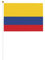 Banderas pequeñas de la bandera de Colombia en palos, mini banderas duraderas de 5.5 x 8.2 pulgadas para patio, jardín y decoración al aire libre, paquete de 6 y 12 unidades