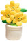 NatureMan11.8 Succulent Plant Plush,Sun Flower Pot Stuffed Plushie,Cute Smiling Face Flower Stuffed Plants Plush Toy for Room Decoration/Birthday Gifts (Yellow)
