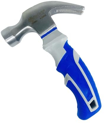 Mini Hammer, Ergonomischer Kunststoffgriff vibrationsgedämpft, 350G Kleiner Hammer & Schlosserhammer robust für Maurer und Pflasterarbeiten