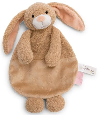 NICI Schmusetuch Hase 25x17cm - 63317 | Weiches Kuscheltuch aus Plüsch, ideal zum Kuscheln, Trösten und als Geschenk für Babys & Kleinkinder, Einschlafhilfe