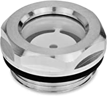 Ganter Normelemente | Ölschaugläser - GN 743-32-M42X1,5-A | Mit Reflektor-Thermoplast | Feingewinde | Aluminium | 1 Stück