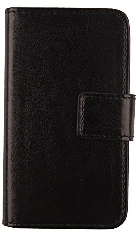 Gukas PU Leder Tasche Hülle Für Cat S31 4.7 Handy Flip Design Brieftasche mit Karten Slots Schutz Protektiv Case Cover Etui Skin (Farbe: Schwarz)