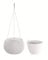 Stolmet 37cm Round Hanging Planters for Indoor Outdoor Garden Hanging Baskets for Plants with Chain (29cm, White)