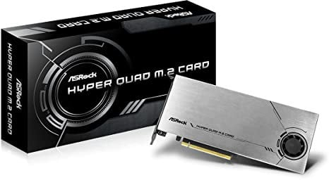ASROCK Hyper Quad M.2 Card PCIE GEN4X16 NVME 4XM.2 64GB/S