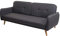 Mendler Schlafsofa HWC-J18, Couch Klappsofa Gästebett Bettsofa, Schlaffunktion Stoff/Textil 185cm - anthrazit-grau