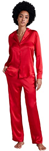 Aubade Toi Mon Amour, Hose, Set aus Seide, Sexy Lingerie für Damen, Perfekter Komfort, Elegante Nachtwäsche, Farbe: Passion