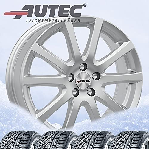 4 Winter Kompletträder Skandic 7x17 ET 49 5x112 brillantsilber mit 225/45 R17 91H Semperit Speed-Grip 5 FR