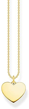 Thomas Sabo Halskette mit Anhänger in Herzform in Sterling Silber mit 750er Gelbgold-Vergoldung, KE2128-413-39-L45V