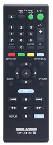 AULCMEET RMT-B119P Replacement Remote Control Compatible with Sony Blu-ray Recorder Disc DVD Player BDPS490 BDP-S4100 BDPS1100 BDPS590 BDPS5100 BDPS3100 BDPS4100 BDP-S3100 BDP-S390 BDP-S190