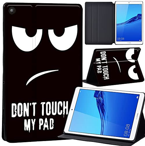 Huawei MediaPad M5 Lite 8 Tablet Cover, Ultra Slim Lightweight PU Leather Standing Cover Case For Huawei M5 Lite 8-Inch 2019 Release Tablet (don't touch my pad)