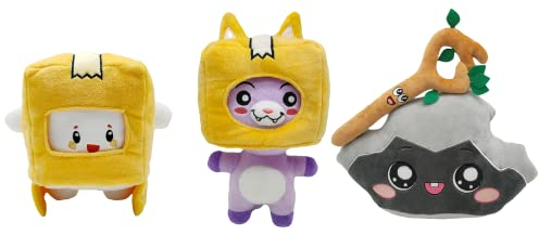 Benolls 3 Stück Boxy and Foxy and Rocky Plüschtier, Abnehmbare Figur Spielzeug Anime Weiche Stoffpuppe für Kinder und Fans (Boxy+Foxy+Rocky)