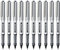 uni-ball UB-157D Tintenroller mit flüssiger Tinte, 0,7 mm, schwarze Tinte, 10 Stück
