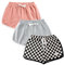 Rolanko Enfant Shorts Fille Sports Coton Danse Short Gymnastique Été D'entraînement Hot Pant pour La Course (Rose Grise NoirPlaid, Taille:160, 11-12 Ans)