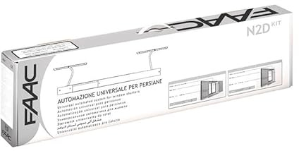 Dieffematic FAAC Kit Automazione Persiana Universale - per 1 e 2 Ante, Arresto Finecorsa, Marrone RAL 8017