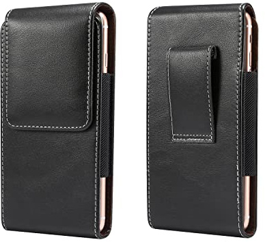 Baiyian Vertikal Handy Gürteltasche Holster Gürtel Hülle Ledertasche für Samsung Galaxy S21 FE