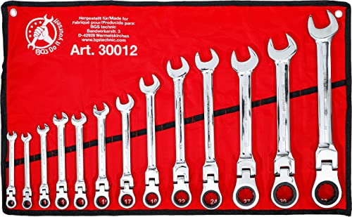 BGS Do it yourself Ratschenring-Maulschlüssel-Satz, flexible Köpfe, SW 8 - 32 30012