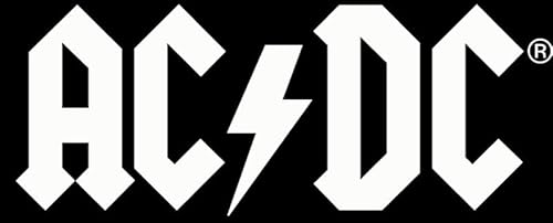 AC/DC Logo Aufkleber Sticker Angus Rock Metal Heavy ca. 16x7 cm weiß
