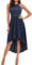 Bbonlinedress Robe de Cocktail Soirée Femme Asymétrique pour Fête Mariage Invité Bal de Promo Baptême Patineuse Guinguette Navy 2XL