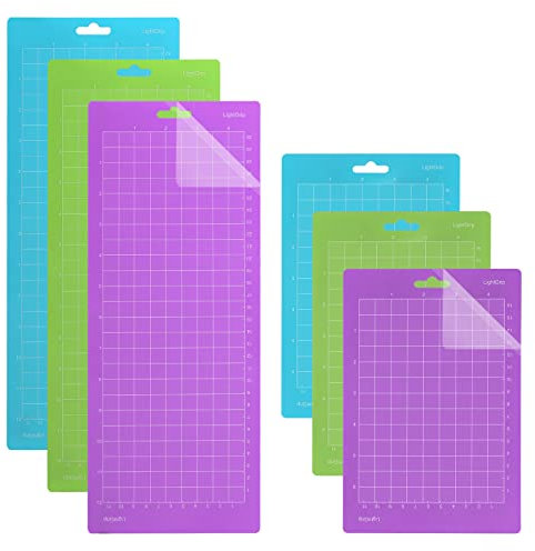 Schneidematte, 6 Stück Schneidematte für Cricut Joy 4,5 x 12+ 4,5 x6,5, Standardgrip Rutschfeste und Langlebige Schneidematte Klebend und Klebrig Rutschfeste Flexible Quadratische