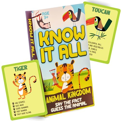 Boxer Gifts Know It All: Animal Kingdom Card Family Games For Kids and Adults | Educational Game For Children - Travel Sized | Fun Facts Learning Gifts For Boys & Girls