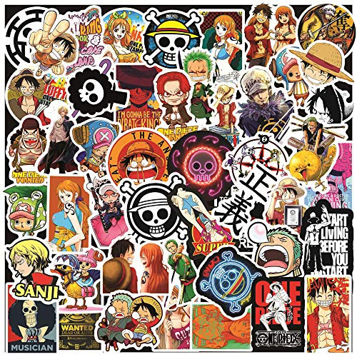 100 Stück PIECE Aufkleber für Laptop, Stoßstange, Skateboard, Wasserflaschen, Computer, Telefon, Gitarre, Cartoon-Aufkleber für Kinder, Teenager und Erwachsene