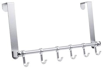 EUYIMOMO door hooks Removable metal non-perforated bedroom door hooks behind the bathroom bathroom hooks door hangers coat rack coat hooks (Color : B, Size : 1PCS_7*4.5 * 40.8CM)