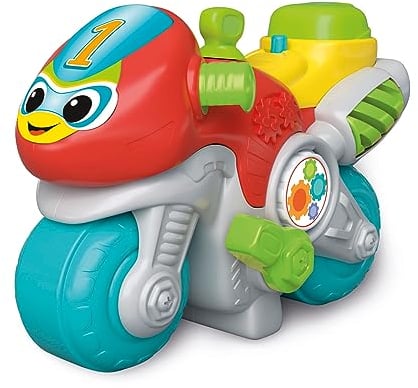 Clementoni Marcial Moto Mundial Moto Bebé interactiva, con Botones Interactivos y Educativos para Aprender Letras y Números, a Partir de 10 Meses, Juguete en Español (61386)