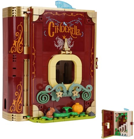 Oichy Baustein Sets Fantasy Märchenbuch Building Blocks 3 in 1 Schlosspalast Micro Konstruktionsspielzeug für Dekorationen und Geschenke (622 Stück)
