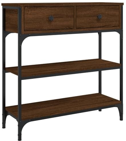 vidaXL Table Console chêne Marron 72,5x25x75 cm Bois d'ingénierie