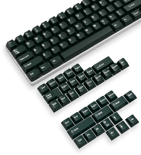 PBT Keycaps Cherry Profile Double-Shot Full Keycap Set-144 Keys,Green | for ANSI Mechanical Keyboards，Supports Cherry/Gateron/Kailh/Akko MX Switches,Keycaps Only,with Key Puller