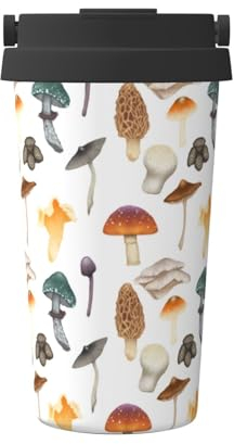 FUkker Tazza da caffè isolata, tazza da viaggio da 500 ml Tazza da caffè tumbler isolata in acciaio inossidabile,Fungo