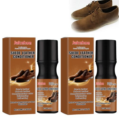 Suede Leather Care Wildlederpflege, Suede-Reparatur und -Schutzmittel, zum Nachfärben Aufhellen und Wiederherstellen von Wildlederschuhen, Möbeln und Handtaschen aus Wildleder, 2 Stück (Braun)