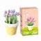 LOTOLO Mini Flower Succulent Bonsai Building Block Set,Simulation Pot Plant Artificial Particle Flower Botanical Collection Construction Building Bricks Toy,Home Decors (Tulip)
