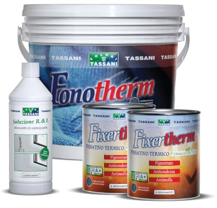 Isolamenti Trattamento Antimuffa Anticondensa Igienizzante Primer Vernice Pittura Pareti Interne e Soffitti Kit 35 Metri Quadri