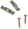 JAM2DAY Pack of 2 Turn Buttons/Catches With Screws For Shed Doors, Garden, Pens etc. (Silver, 35mm)