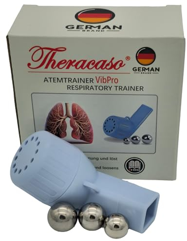 Lungentrainer + E-Book mit Atemübungen - Ausatemtrainer - VibPro Atemübungsgerät | Therapie bei Atemwegsproblemen der Lunge und Bronchien | Schleimlösung |Logopädie Physiotherapie Atemtrainer