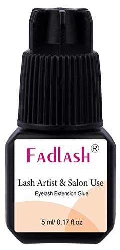 FADLASH Wimpernkleber Wimpernverlängerungskleber, Schnell Haftend Wimperncluster Kleber 5ml, Flüssiger Klebstoff, Schwarzer Cluster Lashes Kleber für DIY Wimpernverlängerungen, Langanhaltender