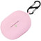 BIIULHCI Funda de silicona para Xiaomi Redmi Buds 4 Pro, estuche a prueba de golpes y con llavero (rosa)