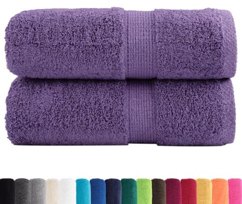 vidaXL Toallas de Mano Premium SOLUND, 2 Unidades, Color Morado, 30 x 30 cm, 600 g/m²