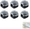 6 Pack Cable Tidy Clips, Adjustable Cord Organiser Magnetic Cable Management - Self Adhesive Wire Holder for Desk, Nightstand - Black