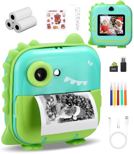 Kids Speed Camera, 2.4-Inch 1080p Kids Camera, Kids Digital Camera with 32 GB Memory Card and Printing Paper es un Gran Regalo para niños de 3 a 14 años.
