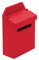 Wichtel Zubehör, Puppenhauszubehör, Puppenhaus-Briefkasten im Maßstab 1:12, Miniatur, dekorativer Klappdeckel, einfarbig, Holzsimulation, Briefkastenornament, Puppenhauszubehör, rot