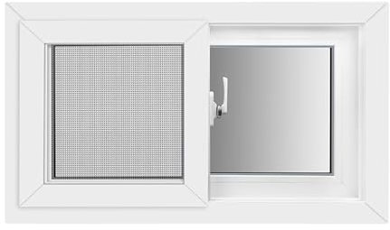 Cadre en aluminium pour fenêtres de tableau arrière encastré avec verre trempé pour remplacement d'abri de jardin et sous-sol (60 x 50 cm)