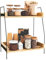 Youyijia 2 Etagen Kaffeebar Kaffee Organizer Kuchen Organizer Kaffee Aufbewahrung FüR Kaffeestation, Arbeitsplatten GewüRzregal FüR KüChe Kaffee Caddy FüR KüChe Zuhause BüRo (Braun)