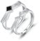 CUOKA MIRACLE Flügel Ring Paar Ringe Set 925 Silber Verstellbare Engelsflügel Partnerringe für Sie und Ihn Engel Versprechensring Paar Valentinstags Geschenke für Damen Frauen Ehefrau Trauringe